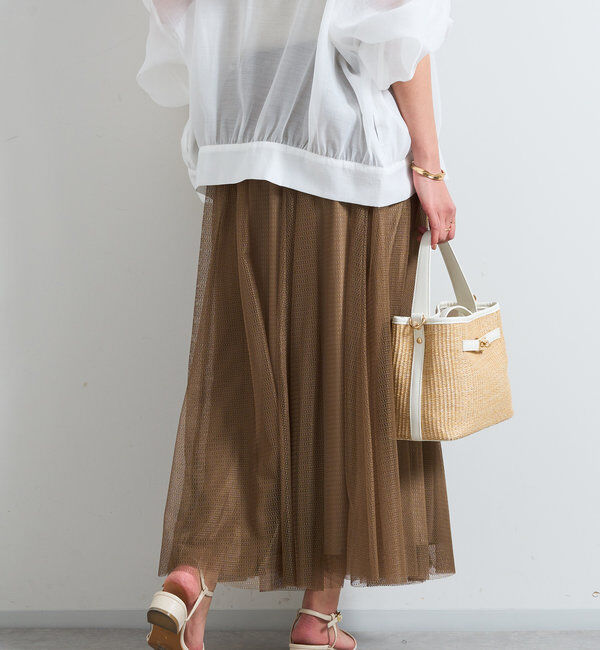  「パターンチュールギャザーフレアスカート」|スカート|