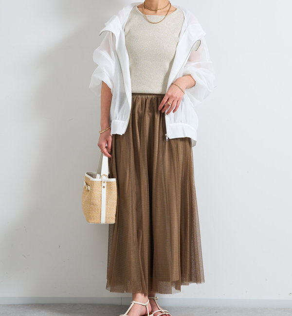  「パターンチュールギャザーフレアスカート」|スカート|