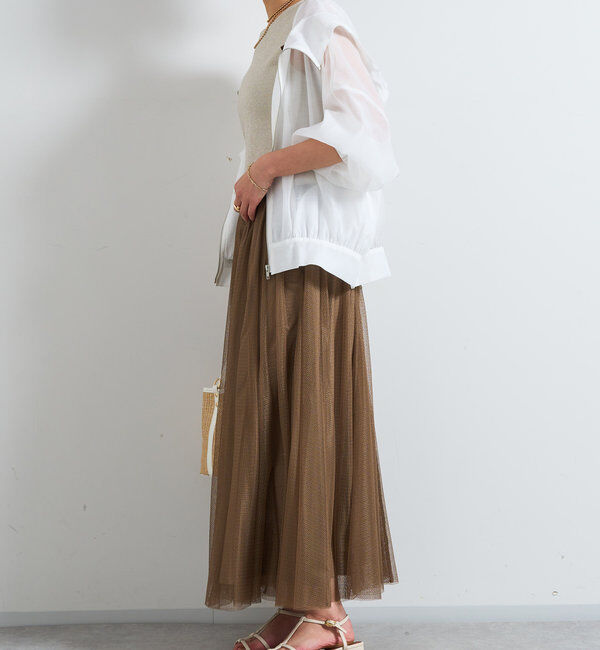  「パターンチュールギャザーフレアスカート」|スカート|