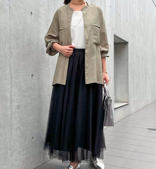  「パターンチュールギャザーフレアスカート」|スカート|