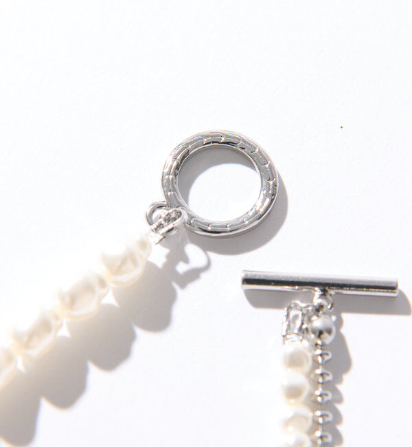  「【GOLDY(ゴールディ)】2連風パールチェーンマンテルネックレス」|ブローチ・コサージュ|