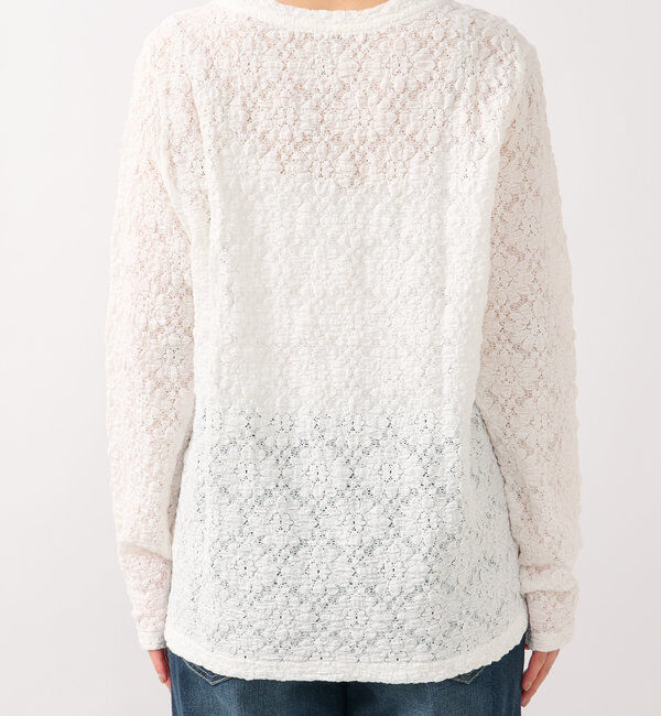  「フラワーレースカットソー」|Tシャツ・カットソー|