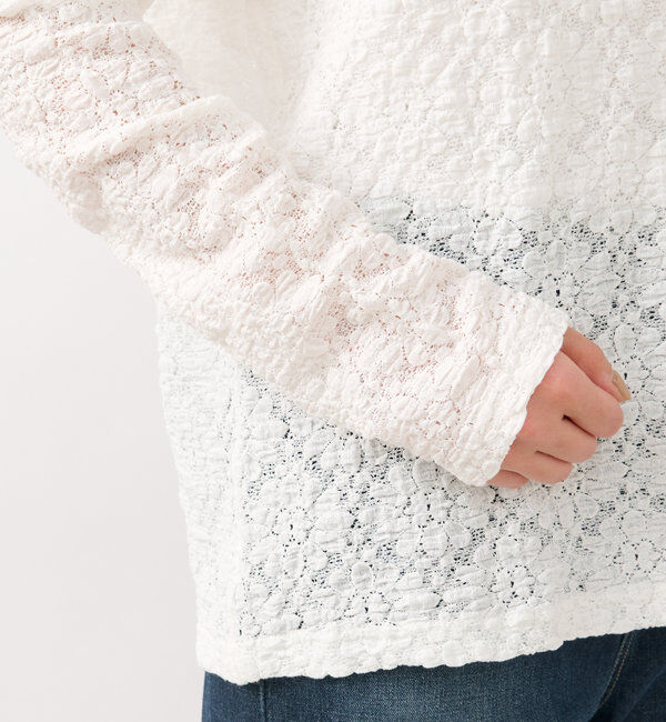  「フラワーレースカットソー」|Tシャツ・カットソー|