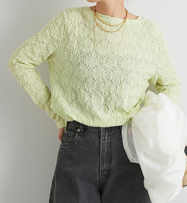  「フラワーレースカットソー」|Tシャツ・カットソー|