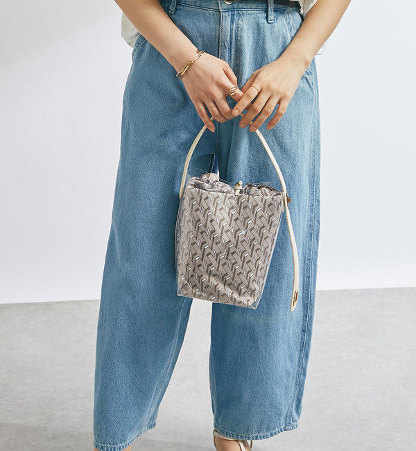  「 【story.(ストーリー)】リバーシブル巾着付きクリアバッグ」|クラッチバッグ|