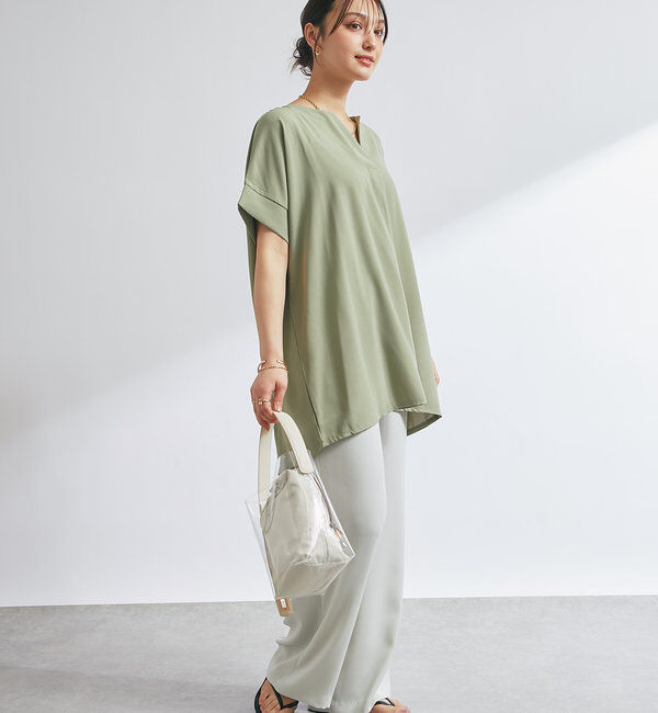  「 【story.(ストーリー)】リバーシブル巾着付きクリアバッグ」|クラッチバッグ|