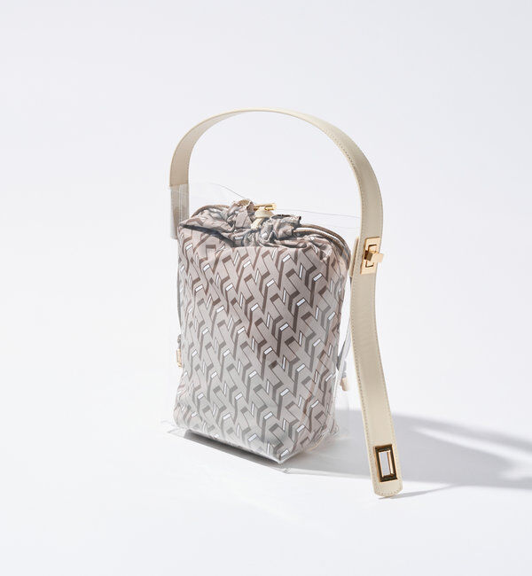  「 【story.(ストーリー)】リバーシブル巾着付きクリアバッグ」|クラッチバッグ|