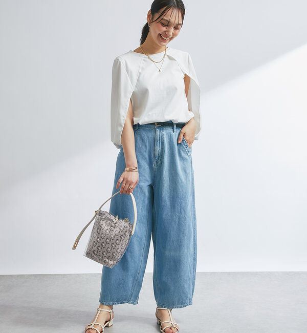  「 【story.(ストーリー)】リバーシブル巾着付きクリアバッグ」|クラッチバッグ|