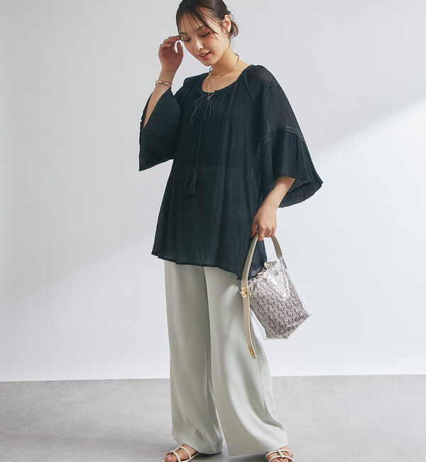  「 【story.(ストーリー)】リバーシブル巾着付きクリアバッグ」|クラッチバッグ|