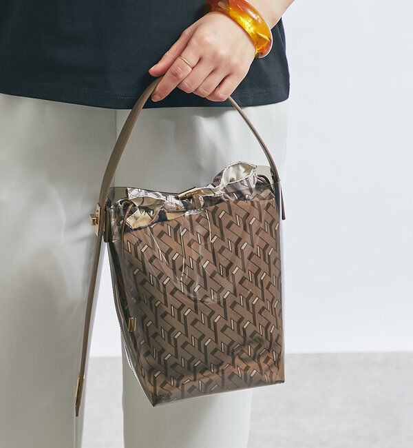  「 【story.(ストーリー)】リバーシブル巾着付きクリアバッグ」|クラッチバッグ|