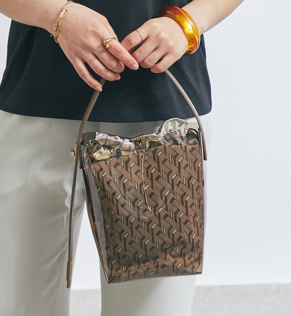  「 【story.(ストーリー)】リバーシブル巾着付きクリアバッグ」|クラッチバッグ|