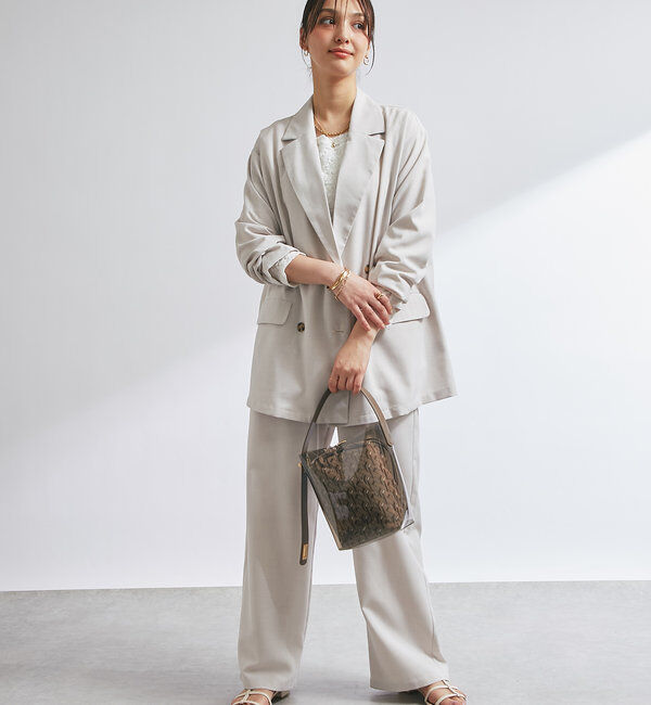  「 【story.(ストーリー)】リバーシブル巾着付きクリアバッグ」|クラッチバッグ|