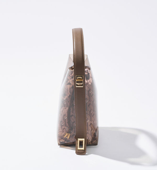  「 【story.(ストーリー)】リバーシブル巾着付きクリアバッグ」|クラッチバッグ|