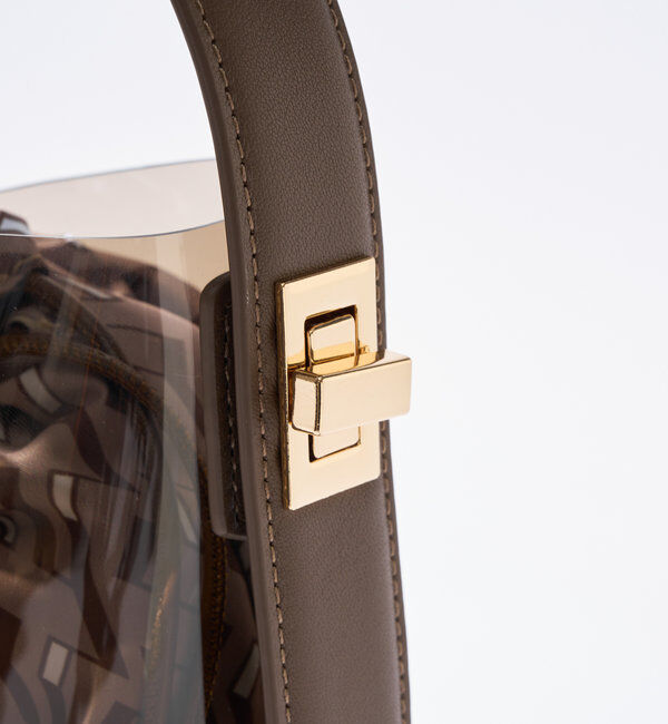  「 【story.(ストーリー)】リバーシブル巾着付きクリアバッグ」|クラッチバッグ|