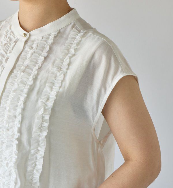  「《大人ガーリーな雰囲気に》シルキーローンフリルブラウス」|シャツ・ブラウス|