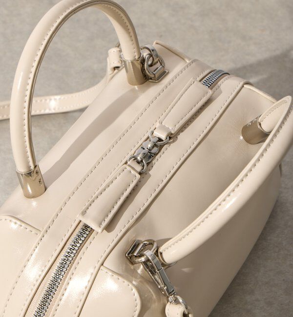  「【cache cache(カシュカシュ)】マット素材ボストン」|クラッチバッグ|