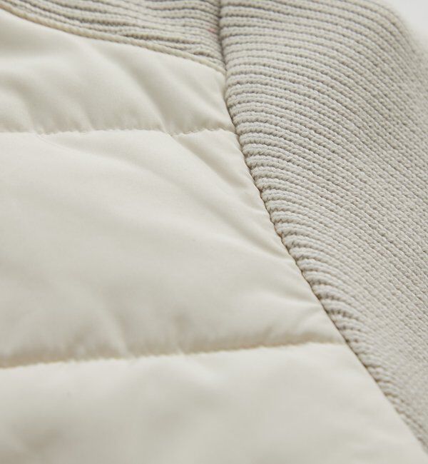  「《大人のこなれ感》中綿ニット切替ノーカラージャケット」|その他|