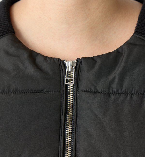  「《大人のこなれ感》中綿ニット切替ノーカラージャケット」|その他|