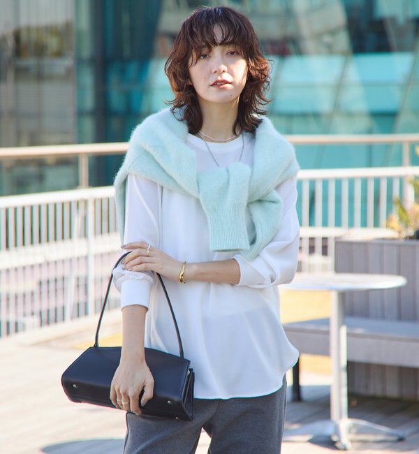  「【さらっと着やすい！/冷房・日焼け対策◎】ジョーゼットポケットブラウス」|シャツ・ブラウス|