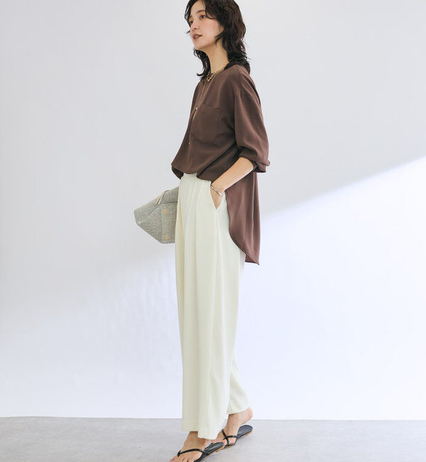  「【さらっと着やすい！/冷房・日焼け対策◎】ジョーゼットポケットブラウス」|シャツ・ブラウス|