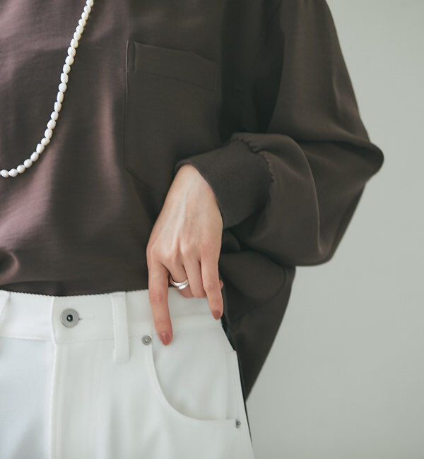  「【さらっと着やすい！/冷房・日焼け対策◎】ジョーゼットポケットブラウス」|シャツ・ブラウス|