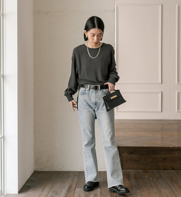  「【さらっと着やすい！/冷房・日焼け対策◎】ジョーゼットポケットブラウス」|シャツ・ブラウス|