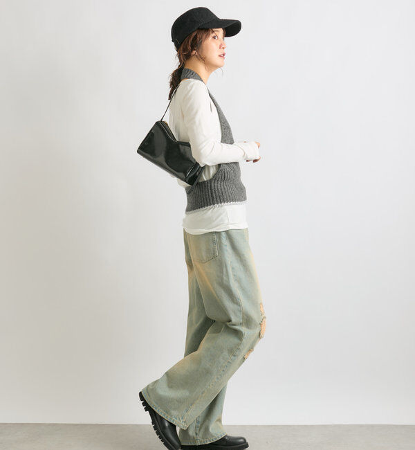  「【コーデのポイントに】パテントレザーミニバッグ」|ショルダー・メッセンジャー|