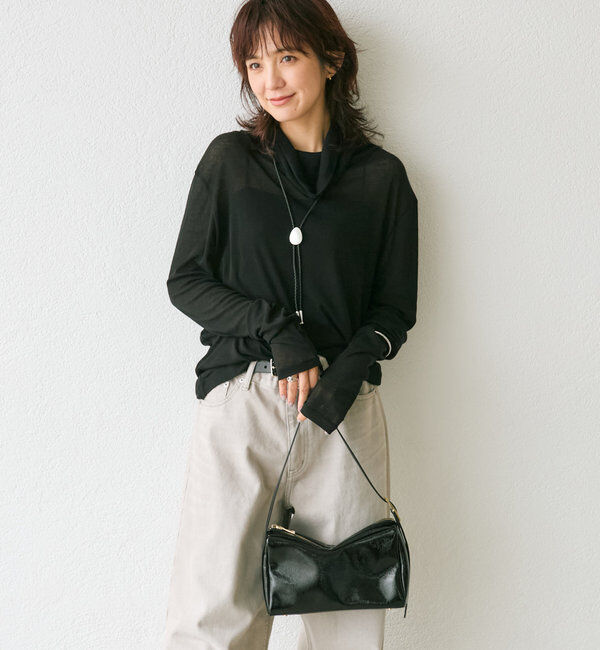  「【コーデのポイントに】パテントレザーミニバッグ」|ショルダー・メッセンジャー|