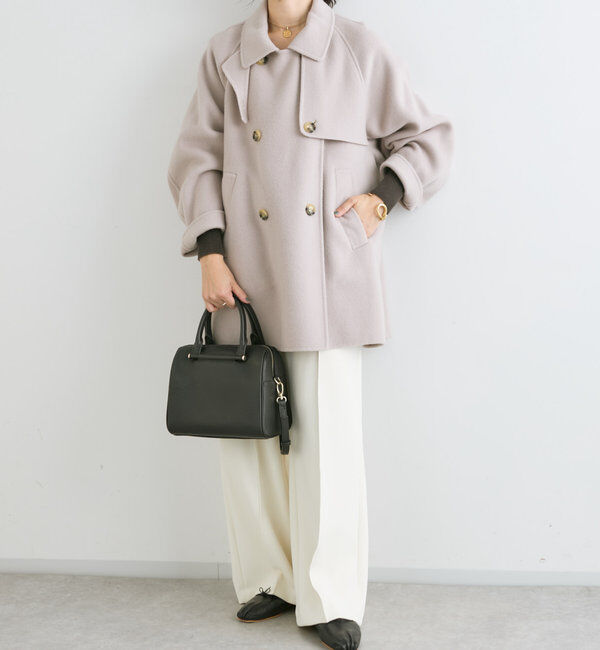  「【美シルエット】ダンボールワイドパンツ」|チノ|