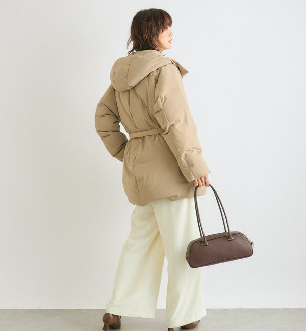  「【高機能素材】ベルテッドフードダウン」|ダウン|