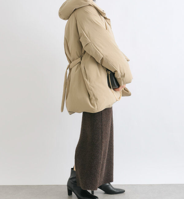  「【高機能素材】ベルテッドフードダウン」|ダウン|