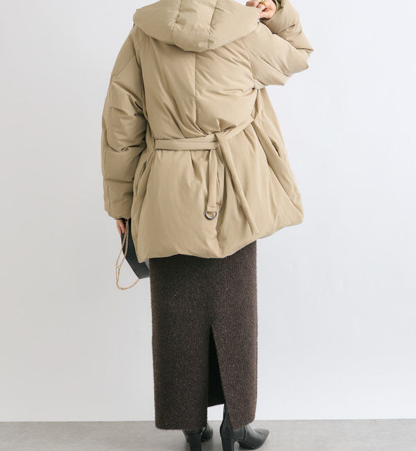  「【高機能素材】ベルテッドフードダウン」|ダウン|