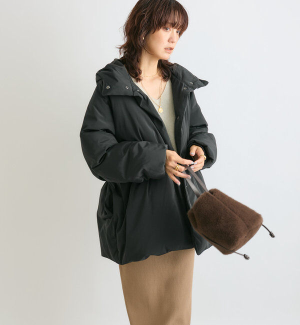  「【高機能素材】ベルテッドフードダウン」|ダウン|