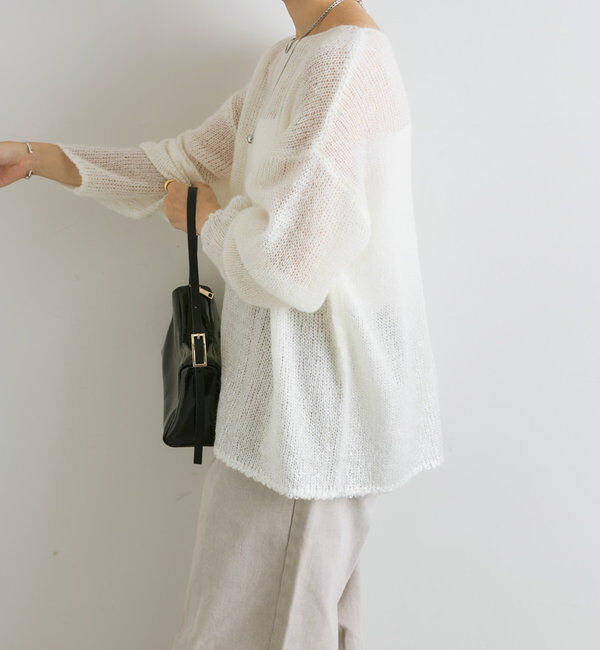  「【さり気ない輝きが◎】箔プリントニット」|ニット・セーター|