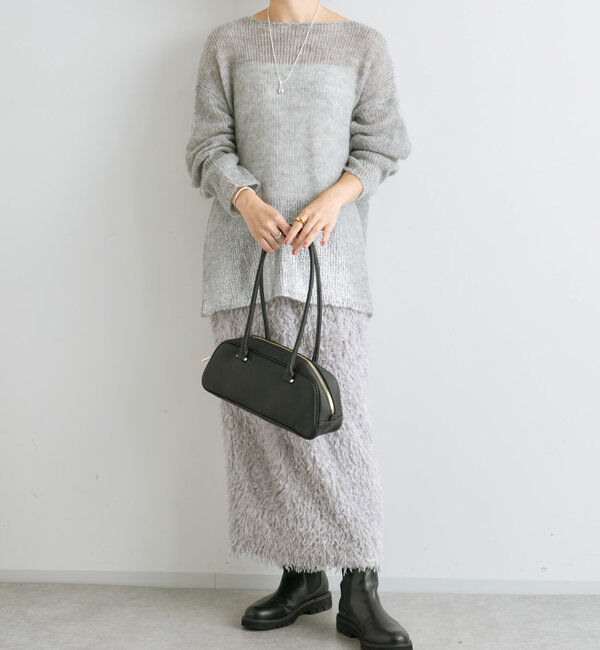  「【さり気ない輝きが◎】箔プリントニット」|ニット・セーター|