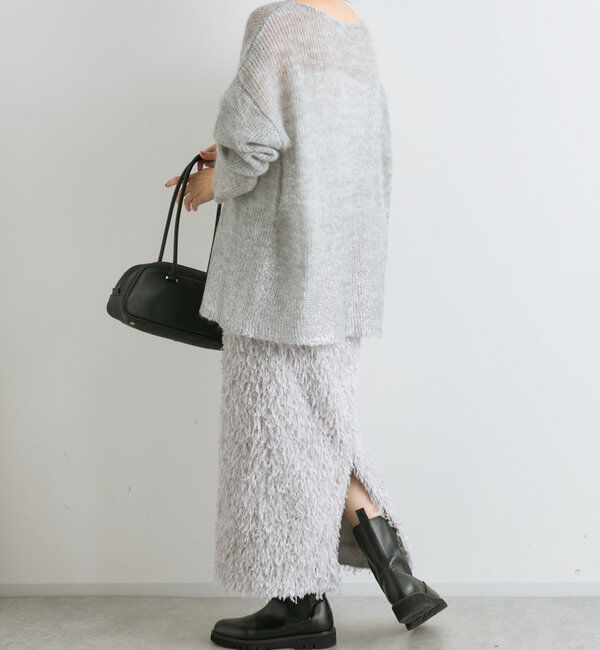  「【さり気ない輝きが◎】箔プリントニット」|ニット・セーター|