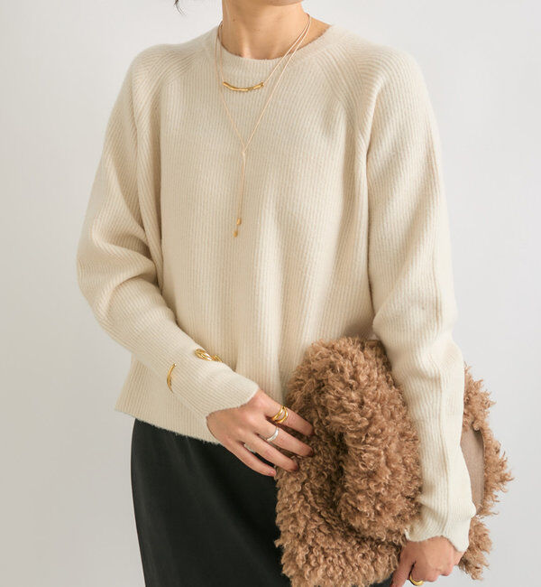  「【インフルエンサーコラボカラー登場！】アームウォーマーニット」|ニット・セーター|エクリュ