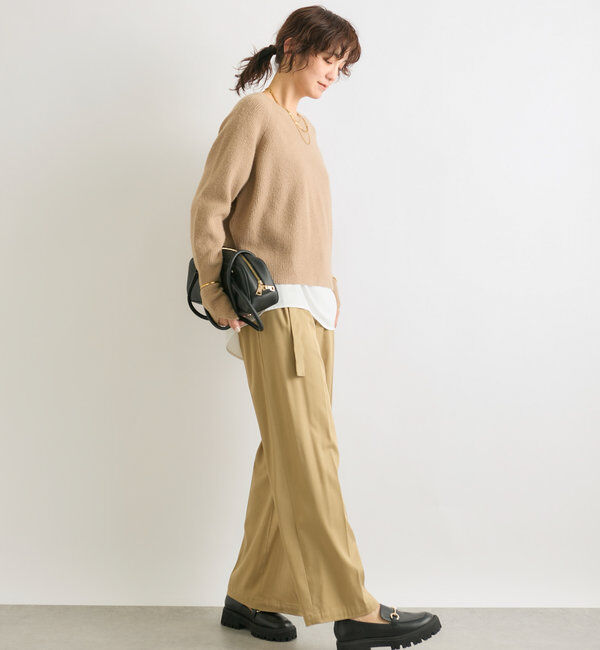  「【インフルエンサーコラボカラー登場！】アームウォーマーニット」|ニット・セーター|