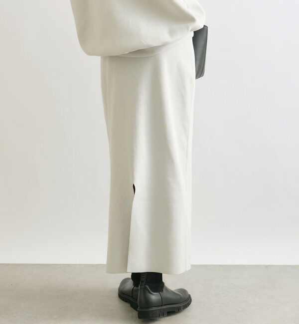  「【楽ちん美シルエット】コットンストレッチニットスカート」|スカート|