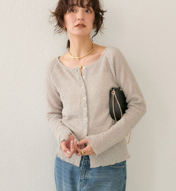  「【鮮度を上げる】シュリンク2WAYカットソー」|Tシャツ・カットソー|ベージュ