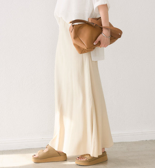  「【セットアップ可】ガーメントダイバイヤススカート」|スカート|