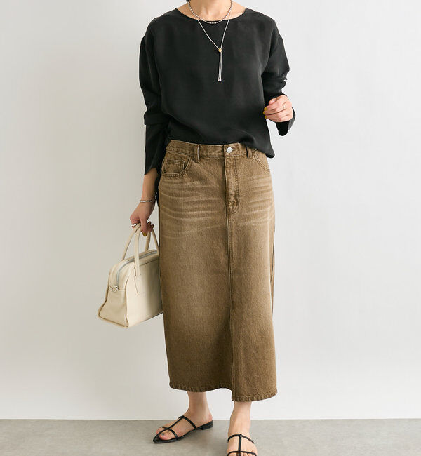  「【MONN.:. （モン）】halfwayデニムスカート」|スカート|