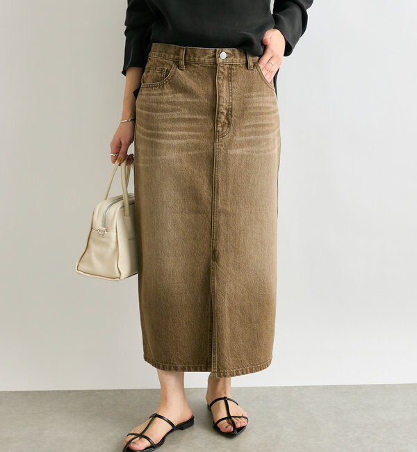  「【MONN.:. （モン）】halfwayデニムスカート」|スカート|