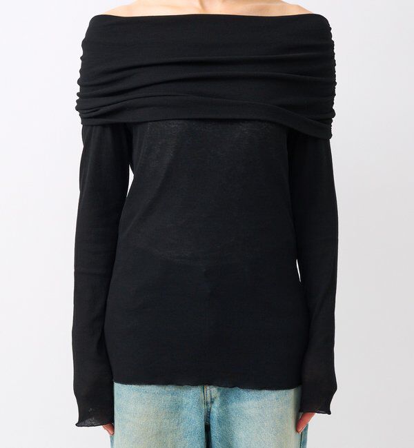  「【女性らしい抜け感】シアーテレコオフショルカットソー」|Tシャツ・カットソー|