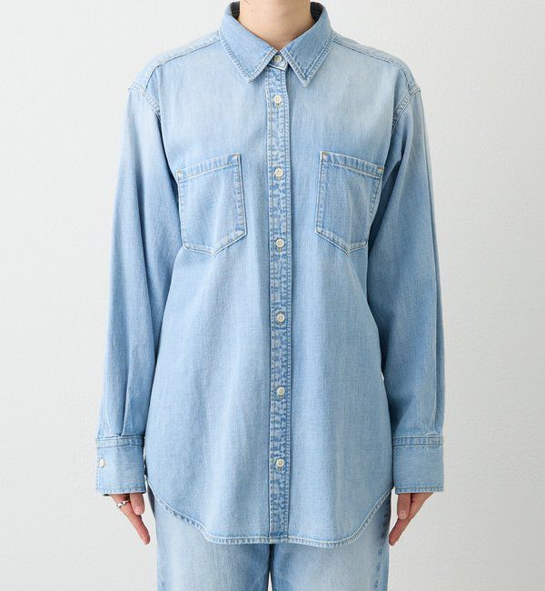  「予約【RIMH（リムエイチ）】ショルダーパッドロングシャツ」|シャツ・ブラウス|