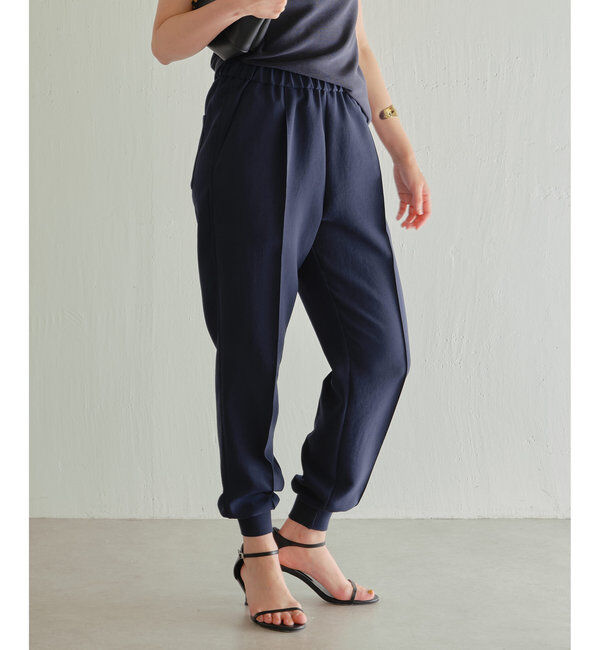  「【ジャージーシリーズ】センターシームジョガーパンツ」|チノ|ネイビー