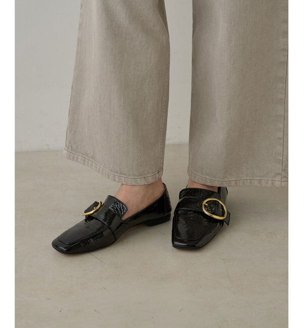  「【2.718】バックルローファー」|その他|ブラック