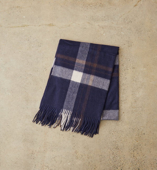  「チェックカシミヤストール」|マフラー|
