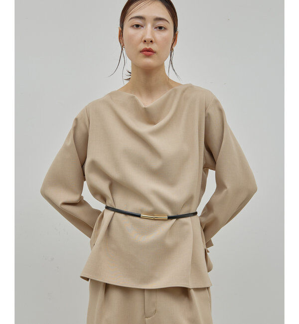  「【セットアップ対応】ドレープTブラウス」|シャツ・ブラウス|