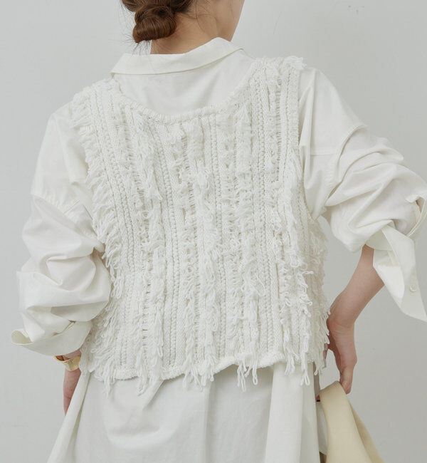  「フリンジニットベスト」|ニット・セーター|